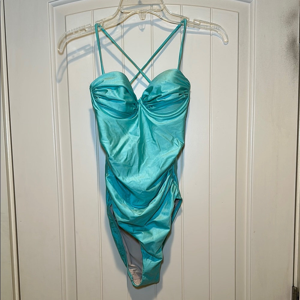 Bloomingdale’s mermaid vibe swimsuit with underwire cups